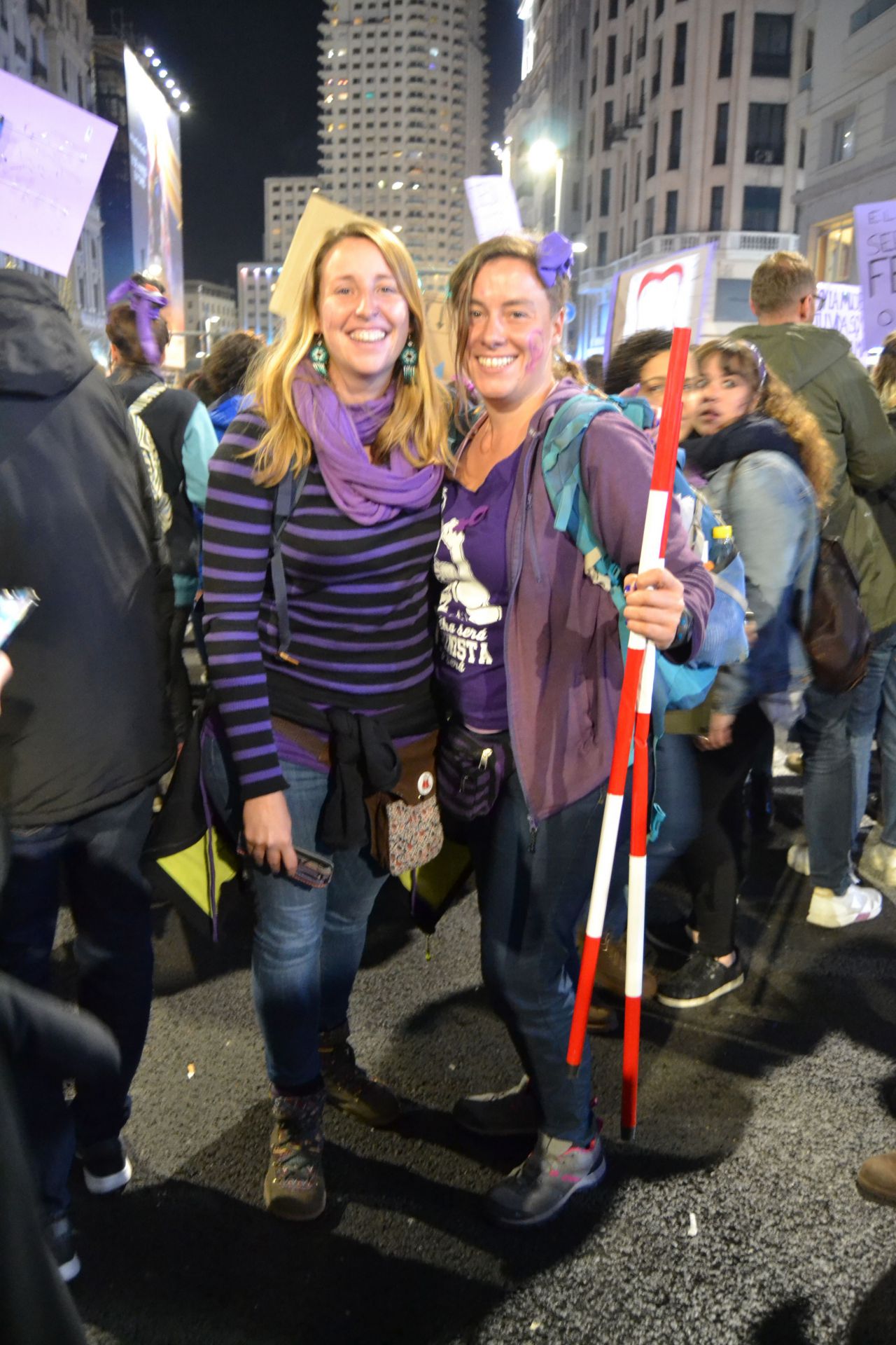 Vecinas de Hoyo de Manzanares en la concentración de Madrid