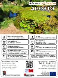 Programación del Arboreto para el mes de agosto