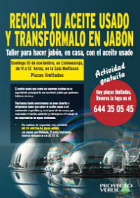 Taller de jabones reciclando el aceite usado