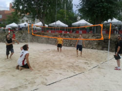 La arena de playa llega a Torrelodones