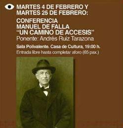 Conferencia: 'Manuel de Falla'.
