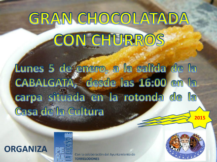 La peña La Cucaña organiza su tradicional chocolatada el día de la cabalgata.