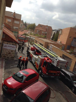 Incendio en la pizzería Luigi Cuciniello