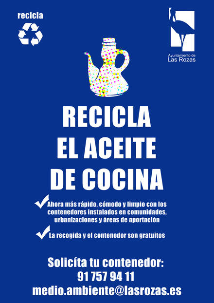 Instalación en Las Rozas de una veintena de contenedores para el reciclado del aceite doméstico usado