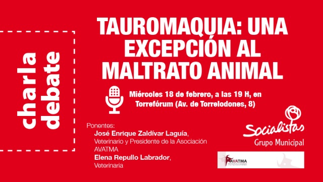 Los socialistas de Torrelodones organizan un debate sobre la tauromaquia y el maltrato animal