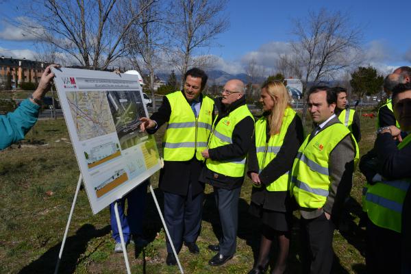 Comienzan las obras de la pasarela peatonal sobre la M-601 en Collado Villalba