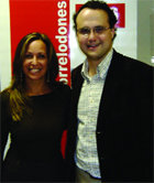 Trinidad Jiménez y Juan Ignacio Díaz,
portavoz socialista del Ayto. de Torre