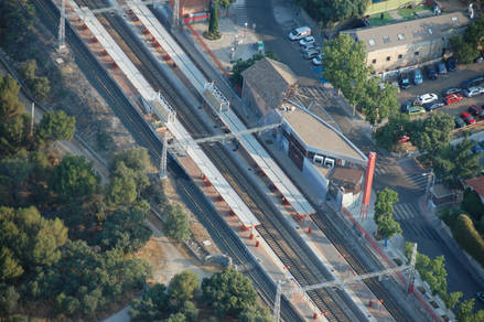 Vista aérea de la Estación de RENFE en La Colonia