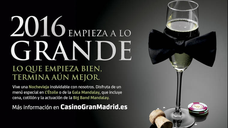 Despide en año en el Casino Gran Madrid de Torrelodones.