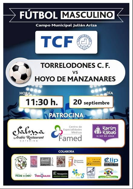 Este domingo, Torrelodones CF vs. Hoyo de Manzanares