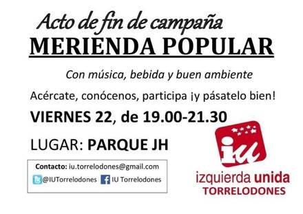 Izquierda Unida Torrelodones celebra su acto de fin de campaña