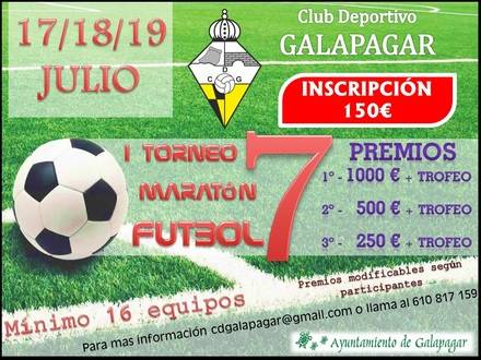 Abierto el plazo de inscripción para el I Torneo maratón de Fútbol 7 de Galapagar