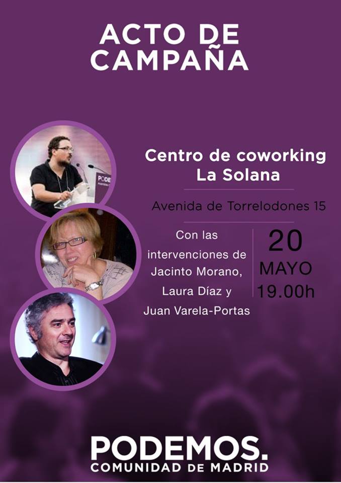 Acto de campaña de PODEMOS Comunidad de Madrid en Torrelodones.