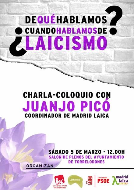 Charla-coloquio sobre laicismo en Torrelodones