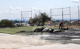 El patio de colegio Los Ángeles, en obras