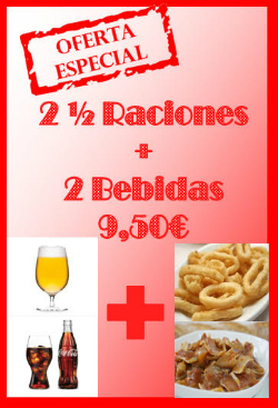 Ofertas de fin de semana en el bar La Plaza