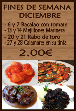 Ofertas de fin de semana en el bar La Plaza