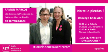 Ramón Marcos, candidato a la comunidad de Madrid por UPyD, visita Torrelodones