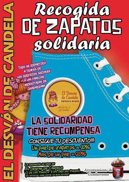 Guadarrama pone en marcha una recogida solidaria de zapatos infantiles