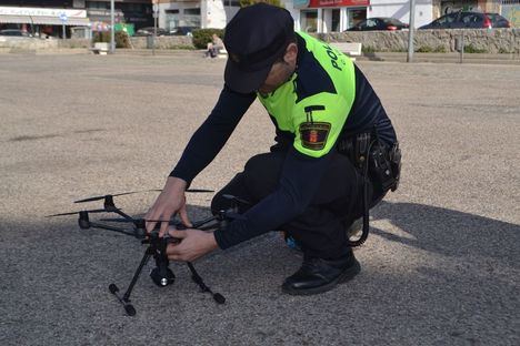 El dron de la Policía local, listo para ayudar en las tareas de seguridad