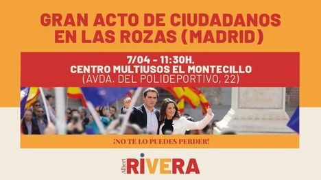 Ciudadanos convoca a un gran acto en Las Rozas este domingo