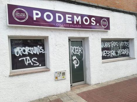Denuncian un ataque vandálico contra la sede de Podemos