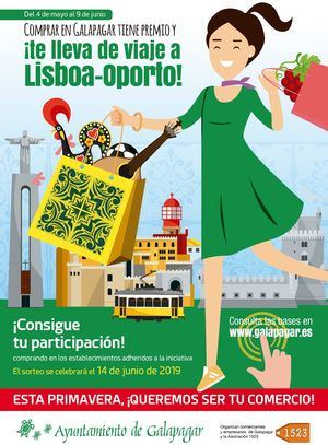 El comercio local rifa esta primavera un viaje a Portugal