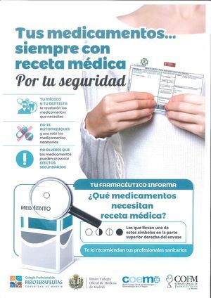 Los medicamentos, siempre con receta