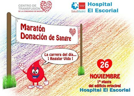 Maratón de donación de sangre en el Hospital El Escorial