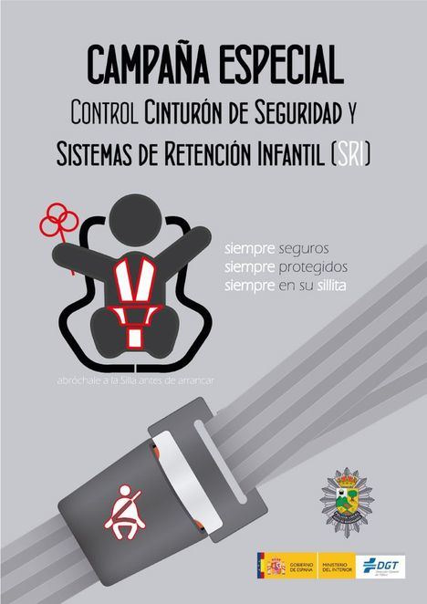 Campaña de vigilancia sobre el uso del cinturón de seguridad