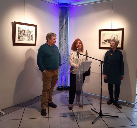 Pepe Colmenero con Natividad Redondo y Rosa Arteaga