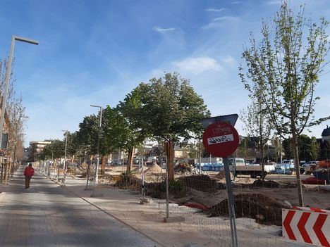 Estado de las obras de Los Belgas el pasado 2 de mayo