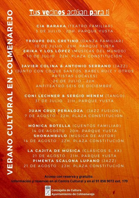 Colmenarejo presenta su Verano Cultural en colaboración con artistas locales