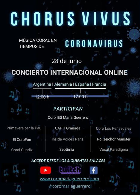 El Coro María Guerrero de Collado Villalba organiza el concierto on line Chorus Vivus