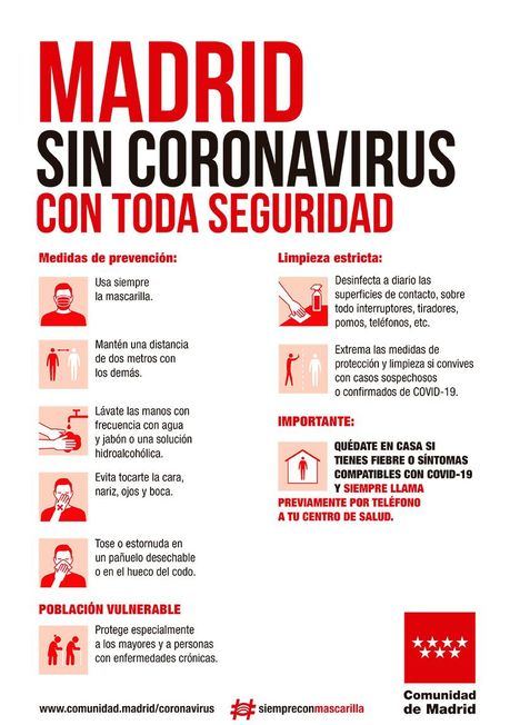 La Comunidad de Madrid notifica un nuevo brote de coronavirus con cinco casos
