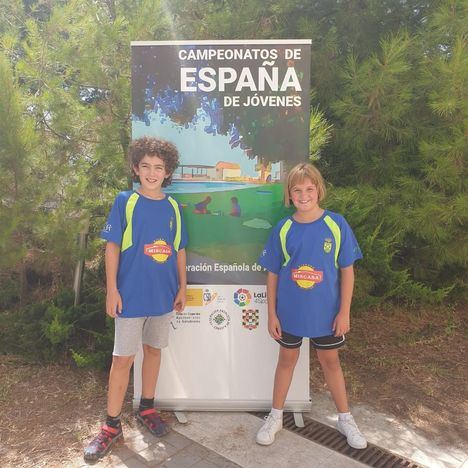 Dos jugadores del Club Ajedrez 64 Villalba-Miscasa, en el Campeonato de España sub12