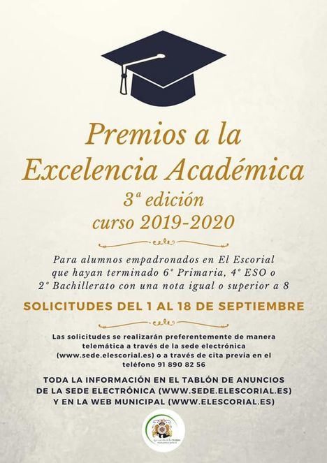 El Escorial convoca su tercera edición de los premios de excelencia académica
