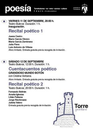 Torrepoético 2020 lleva la poesía al Bulevar de Torrelodones los días 11 y 12 de septiembre
