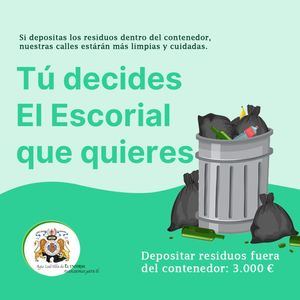 El Escorial lanza una campaña de concienciación para mantener sus calles limpias