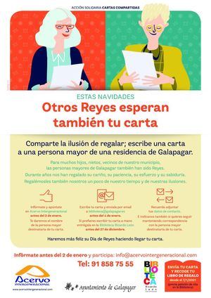 La Biblioteca de Galapagar invita a mantener correspondencia con los mayores de las residencias
 