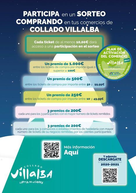 Collado Villalba pone en marcha dos iniciativas para promover el comercio y la hostelería local en Navidad