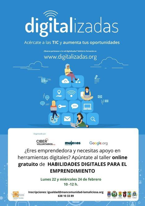 La Mancomunidad La Maliciosa ofrece talleres de habilidades digitales para el emprendimiento y el empleo de mujeres