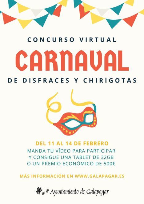 Galapagar convoca un concurso virtual de disfraces y chirigotas por Carnaval
 