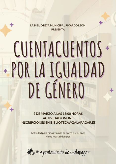 La Biblioteca de Galapagar organiza un cuentacuentos infantil por la igualdad de género