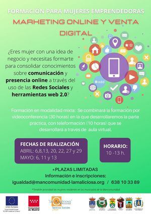 Guadarrama organiza un taller gratuito de Marketing Online y Venta Digital para mujeres
 