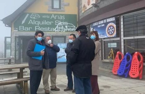 David Pérez visita Cercedilla para mostrar su apoyo a los municipios afectados por el cierre de las pistas