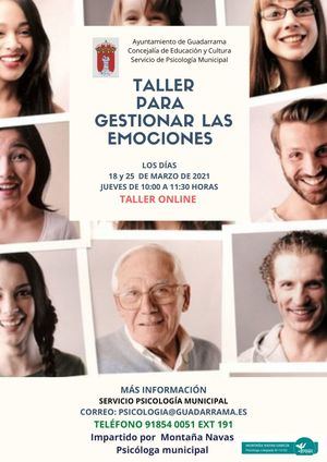 Guadarrama organiza un taller de psicología para aprender a gestionar las emociones