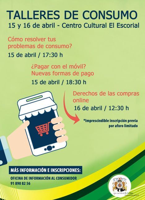 Talleres gratuitos en El Escorial sobre pagos con móvil, compras online y derechos del consumidor