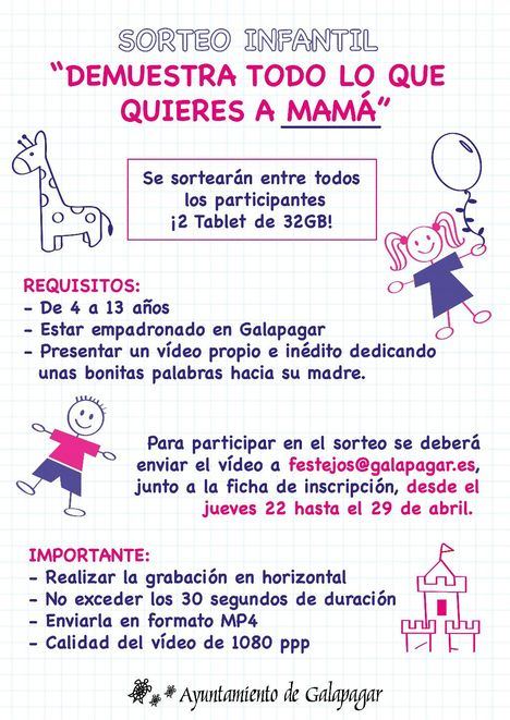 ‘Demuestra todo lo que quieres a mamá’: concurso infantil de Galapagar por el Día de la Madre