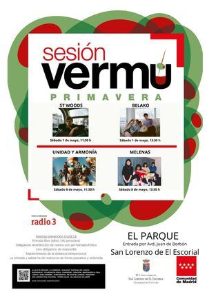 En mayo vuelven los conciertos de Sesión Vermú a El Parque de San Lorenzo de El Escorial
 
